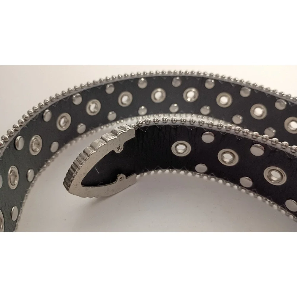 Vintage Y2K Studded Belt RHINESTONE Glitter WESTERN Cowboy Rodeo Glam Statement